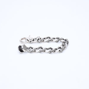 極美品 CHROME HEARTS クロムハーツ FNCY CHN LNK 15LINK ファンシーチェーンリンク クリップ ブレスレット 15リンク 重量約137.25g 中古 4a007125