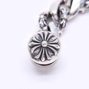 極美品 CHROME HEARTS クロムハーツ FNCY CHN LNK 15LINK ファンシーチェーンリンク クリップ ブレスレット 15リンク 重量約137.25g 中古 4a007125