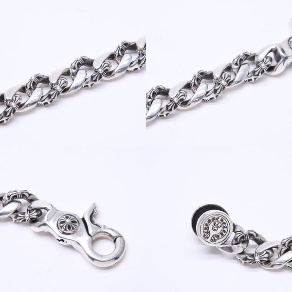 極美品 CHROME HEARTS クロムハーツ FNCY CHN LNK 15LINK ファンシーチェーンリンク クリップ ブレスレット 15リンク 重量約137.25g 中古 4a007125