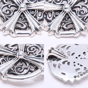 極美品 CHROME HEARTS クロムハーツ PEACE MEDALLION ピース メダリオン ペンダントトップ 重量約86.55g シルバー925 中古 4a007136