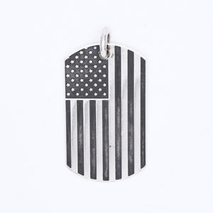 CHROME HEARTS クロムハーツ D/TAG LRG RS FU AMERICAN FLAG リチャード スターク ラージドッグタグ 重量約24.44g 美品 中古 4a007126