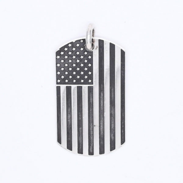 CHROME HEARTS クロムハーツ D/TAG LRG RS FU AMERICAN FLAG リチャード スターク ラージドッグタグ 重量約24.44g 美品 中古 4a007126