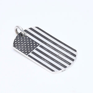 CHROME HEARTS クロムハーツ D/TAG LRG RS FU AMERICAN FLAG リチャード スターク ラージドッグタグ 重量約24.44g 美品 中古 4a007126