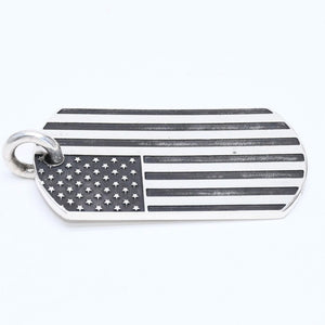 CHROME HEARTS クロムハーツ D/TAG LRG RS FU AMERICAN FLAG リチャード スターク ラージドッグタグ 重量約24.44g 美品 中古 4a007126
