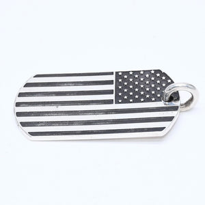 CHROME HEARTS クロムハーツ D/TAG LRG RS FU AMERICAN FLAG リチャード スターク ラージドッグタグ 重量約24.44g 美品 中古 4a007126