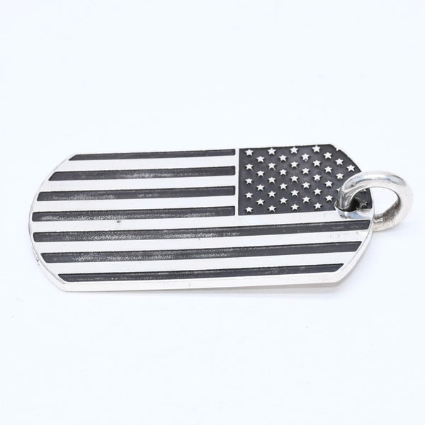 CHROME HEARTS クロムハーツ D/TAG LRG RS FU AMERICAN FLAG リチャード スターク ラージドッグタグ 重量約24.44g 美品 中古 4a007126