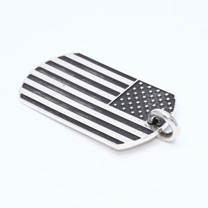 CHROME HEARTS クロムハーツ D/TAG LRG RS FU AMERICAN FLAG リチャード スターク ラージドッグタグ 重量約24.44g 美品 中古 4a007126