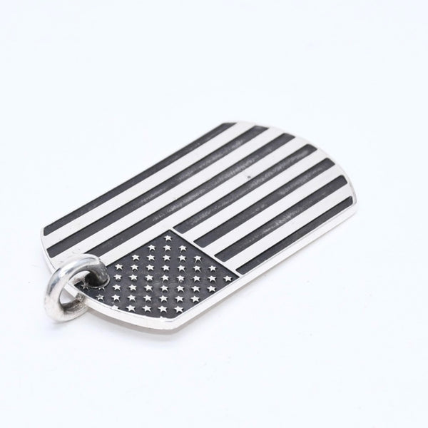 CHROME HEARTS クロムハーツ D/TAG LRG RS FU AMERICAN FLAG リチャード スターク ラージドッグタグ 重量約24.44g 美品 中古 4a007126