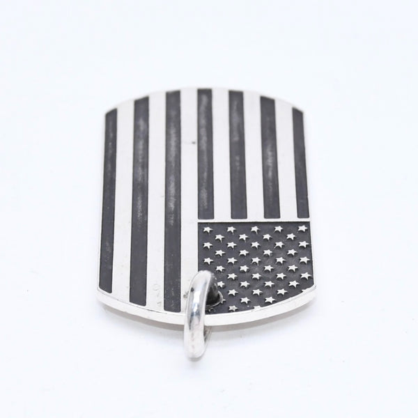 CHROME HEARTS クロムハーツ D/TAG LRG RS FU AMERICAN FLAG リチャード スターク ラージドッグタグ 重量約24.44g 美品 中古 4a007126