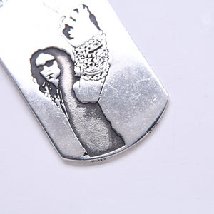 CHROME HEARTS クロムハーツ D/TAG LRG RS FU AMERICAN FLAG リチャード スターク ラージドッグタグ 重量約24.44g 美品 中古 4a007126