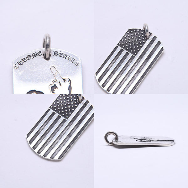CHROME HEARTS クロムハーツ D/TAG LRG RS FU AMERICAN FLAG リチャード スターク ラージドッグタグ 重量約24.44g 美品 中古 4a007126
