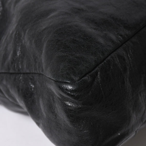 BALENCIAGA バレンシアガ THE FIRST ザ ファースト ハンドバッグ 103208 レザー ブラック アンティークゴールド金具 美品 中古 4a007137