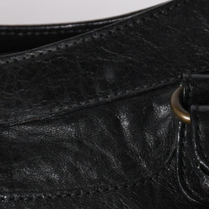 BALENCIAGA バレンシアガ THE FIRST ザ ファースト ハンドバッグ 103208 レザー ブラック アンティークゴールド金具 美品 中古 4a007137
