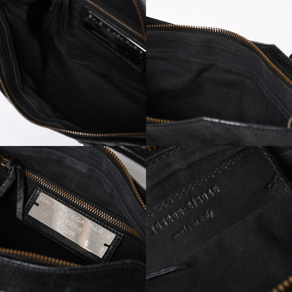 BALENCIAGA バレンシアガ THE FIRST ザ ファースト ハンドバッグ 103208 レザー ブラック アンティークゴールド金具 美品 中古 4a007137