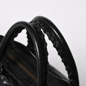 極美品 BALENCIAGA バレンシアガ ハンドバッグ ブラック クラシックシティ ミディアム 505550 シルバー金具 中古 4a007192