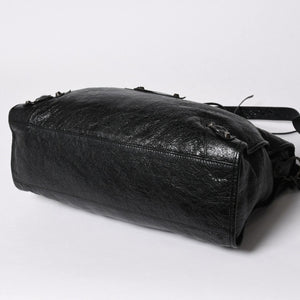 極美品 BALENCIAGA バレンシアガ ハンドバッグ ブラック クラシックシティ ミディアム 505550 シルバー金具 中古 4a007192