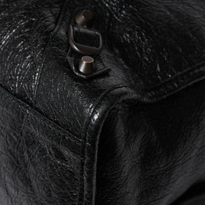 極美品 BALENCIAGA バレンシアガ ハンドバッグ ブラック クラシックシティ ミディアム 505550 シルバー金具 中古 4a007192