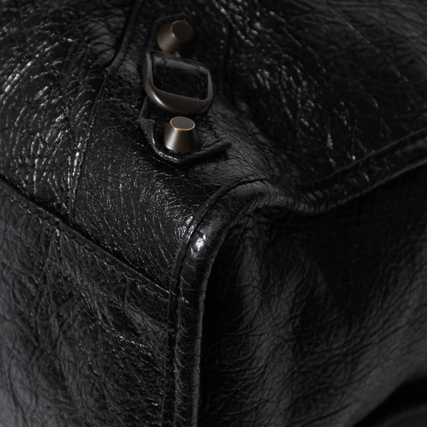 極美品 BALENCIAGA バレンシアガ ハンドバッグ ブラック クラシックシティ ミディアム 505550 シルバー金具 中古 4a007192