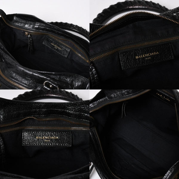極美品 BALENCIAGA バレンシアガ ハンドバッグ ブラック クラシックシティ ミディアム 505550 シルバー金具 中古 4a007192