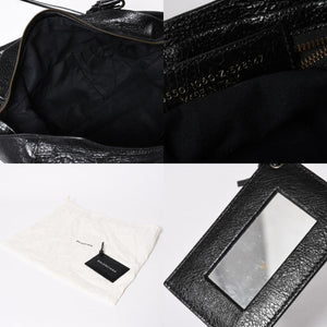 極美品 BALENCIAGA バレンシアガ ハンドバッグ ブラック クラシックシティ ミディアム 505550 シルバー金具 中古 4a007192