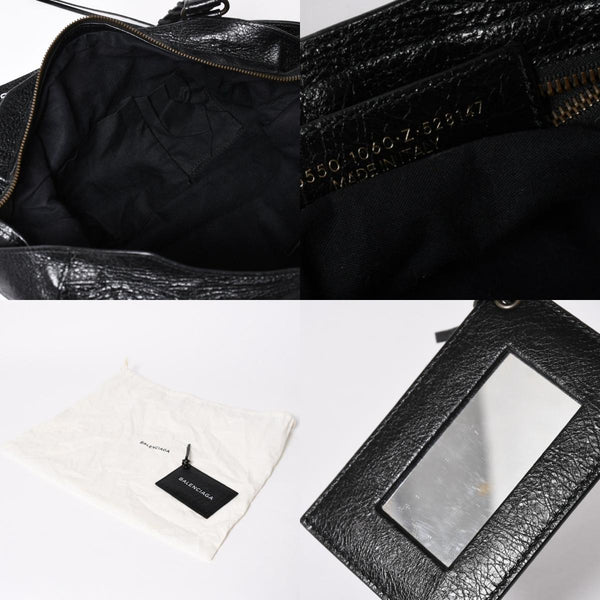 極美品 BALENCIAGA バレンシアガ ハンドバッグ ブラック クラシックシティ ミディアム 505550 シルバー金具 中古 4a007192