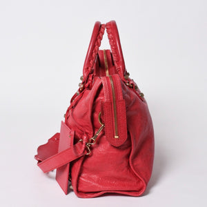 BALENCIAGA バレンシアガ 2WAY ハンドバッグ ショルダーバッグ ジャイアントシティ 281770 ピンク ゴールド金具 美品 中古 4a007183