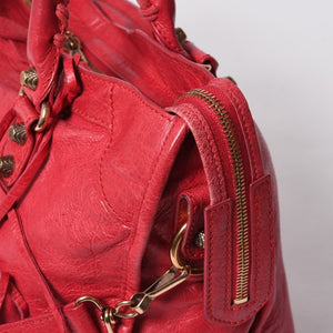 BALENCIAGA バレンシアガ 2WAY ハンドバッグ ショルダーバッグ ジャイアントシティ 281770 ピンク ゴールド金具 美品 中古 4a007183