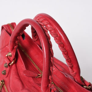 BALENCIAGA バレンシアガ 2WAY ハンドバッグ ショルダーバッグ ジャイアントシティ 281770 ピンク ゴールド金具 美品 中古 4a007183