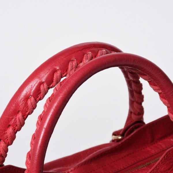 BALENCIAGA バレンシアガ 2WAY ハンドバッグ ショルダーバッグ ジャイアントシティ 281770 ピンク ゴールド金具 美品 中古 4a007183