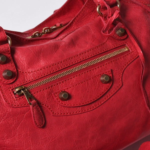 BALENCIAGA バレンシアガ 2WAY ハンドバッグ ショルダーバッグ ジャイアントシティ 281770 ピンク ゴールド金具 美品 中古 4a007183