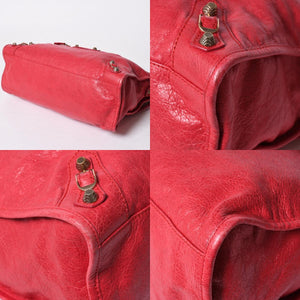 BALENCIAGA バレンシアガ 2WAY ハンドバッグ ショルダーバッグ ジャイアントシティ 281770 ピンク ゴールド金具 美品 中古 4a007183