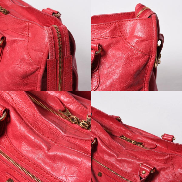 BALENCIAGA バレンシアガ 2WAY ハンドバッグ ショルダーバッグ ジャイアントシティ 281770 ピンク ゴールド金具 美品 中古 4a007183