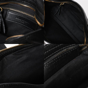極美品 BALENCIAGA バレンシアガ クラシック メタリック エッジ ミニ シティ 2WAYバッグ 390160 レザー ブラック 中古 4a007139