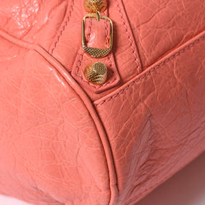 極美品 BALENCIAGA バレンシアガ Classic Mini Twiggy クラシック ミニ ツィギー 2WAYバッグ 331684 レザー ピンク ゴールド金具 中古 4a007138