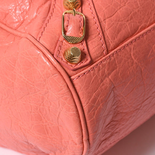 極美品 BALENCIAGA バレンシアガ Classic Mini Twiggy クラシック ミニ ツィギー 2WAYバッグ 331684 レザー ピンク ゴールド金具 中古 4a007138