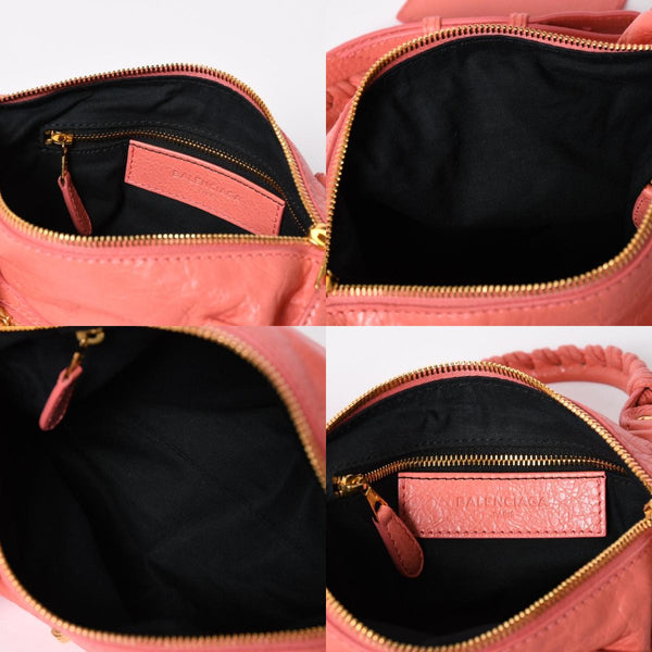 極美品 BALENCIAGA バレンシアガ Classic Mini Twiggy クラシック ミニ ツィギー 2WAYバッグ 331684 レザー ピンク ゴールド金具 中古 4a007138