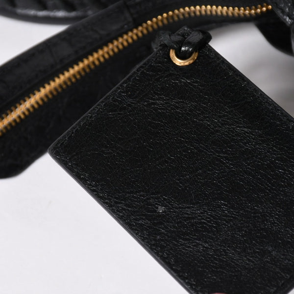 BALENCIAGA バレンシアガ クラシック シティ スモール ハンドバッグ 431621 レザー ブラック ゴールド金具 美品 中古 4a007140