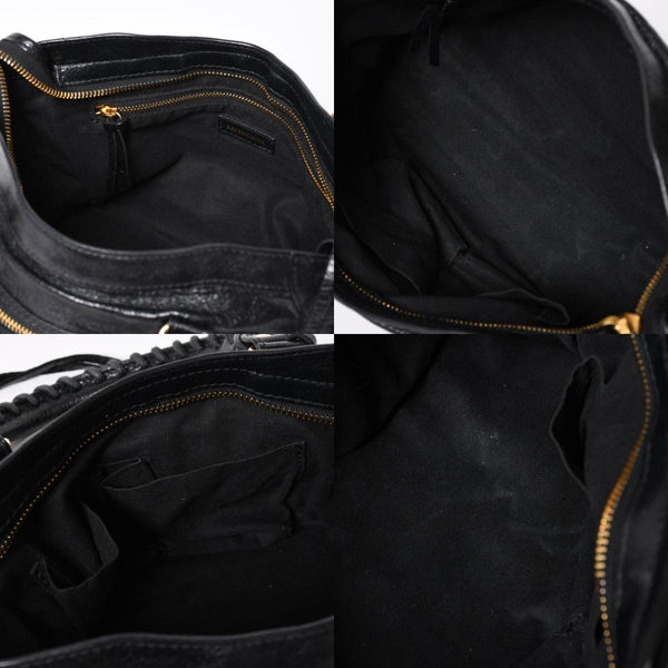 BALENCIAGA バレンシアガ クラシック シティ スモール ハンドバッグ 431621 レザー ブラック ゴールド金具 美品 中古 4a007140
