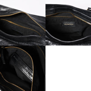 BALENCIAGA バレンシアガ クラシック シティ スモール ハンドバッグ 431621 レザー ブラック ゴールド金具 美品 中古 4a007140