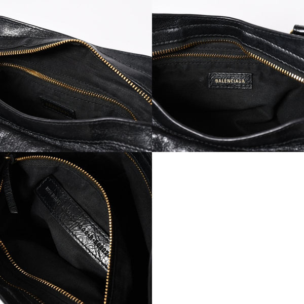 BALENCIAGA バレンシアガ クラシック シティ スモール ハンドバッグ 431621 レザー ブラック ゴールド金具 美品 中古 4a007140