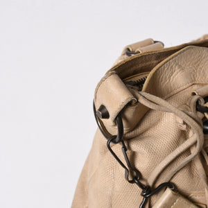 BALENCIAGA バレンシアガ ザ ファースト 2WAY ハンドバッグ ショルダーバッグ ベージュ ブロンズ金具 103208 美品 中古 4a007142
