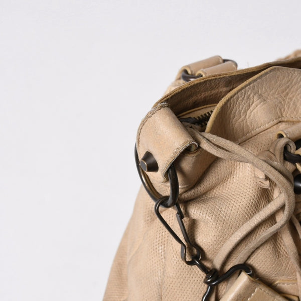 BALENCIAGA バレンシアガ ザ ファースト 2WAY ハンドバッグ ショルダーバッグ ベージュ ブロンズ金具 103208 美品 中古 4a007142