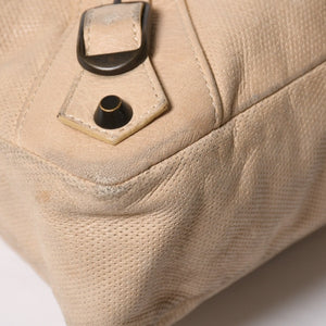 BALENCIAGA バレンシアガ ザ ファースト 2WAY ハンドバッグ ショルダーバッグ ベージュ ブロンズ金具 103208 美品 中古 4a007142