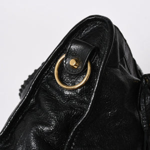 BALENCIAGA バレンシアガ クラシック シティ スモール ハンドバッグ 431621 レザー ブラック ゴールド金具 美品 中古 4a007140