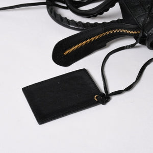 BALENCIAGA バレンシアガ クラシック シティ スモール ハンドバッグ 431621 レザー ブラック ゴールド金具 美品 中古 4a007140