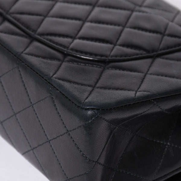 Very Good Condition CHANEL Chanel Matelasse 25 W Flap W Chain Shoulder Bag A2800 2nd Series Coco Mark Lambskin Black Used 4a000715