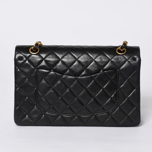 Very Good Condition CHANEL Chanel Matelasse 25 W Flap W Chain Shoulder Bag A2800 2nd Series Coco Mark Lambskin Black Used 4a000715