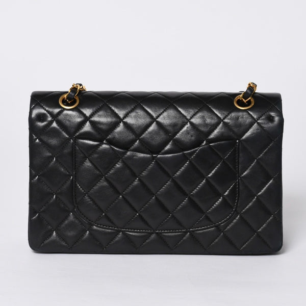 Very Good Condition CHANEL Chanel Matelasse 25 W Flap W Chain Shoulder Bag A2800 2nd Series Coco Mark Lambskin Black Used 4a000715