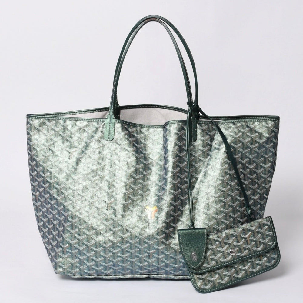 GOYARD ゴヤール Saint Louis GM サンルイGM トートバッグ CHN020247 メタリックグリーン 2024年限定 美品 中古 4a000985