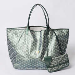GOYARD ゴヤール Saint Louis GM サンルイGM トートバッグ CHN020247 メタリックグリーン 2024年限定 美品 中古 4a000985